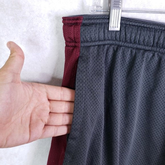 Nike Dri-Fit Virginia Tech Men's Large Mesh Basketball Shorts, Gray Maroon 8.5" - Picture 5 of 7